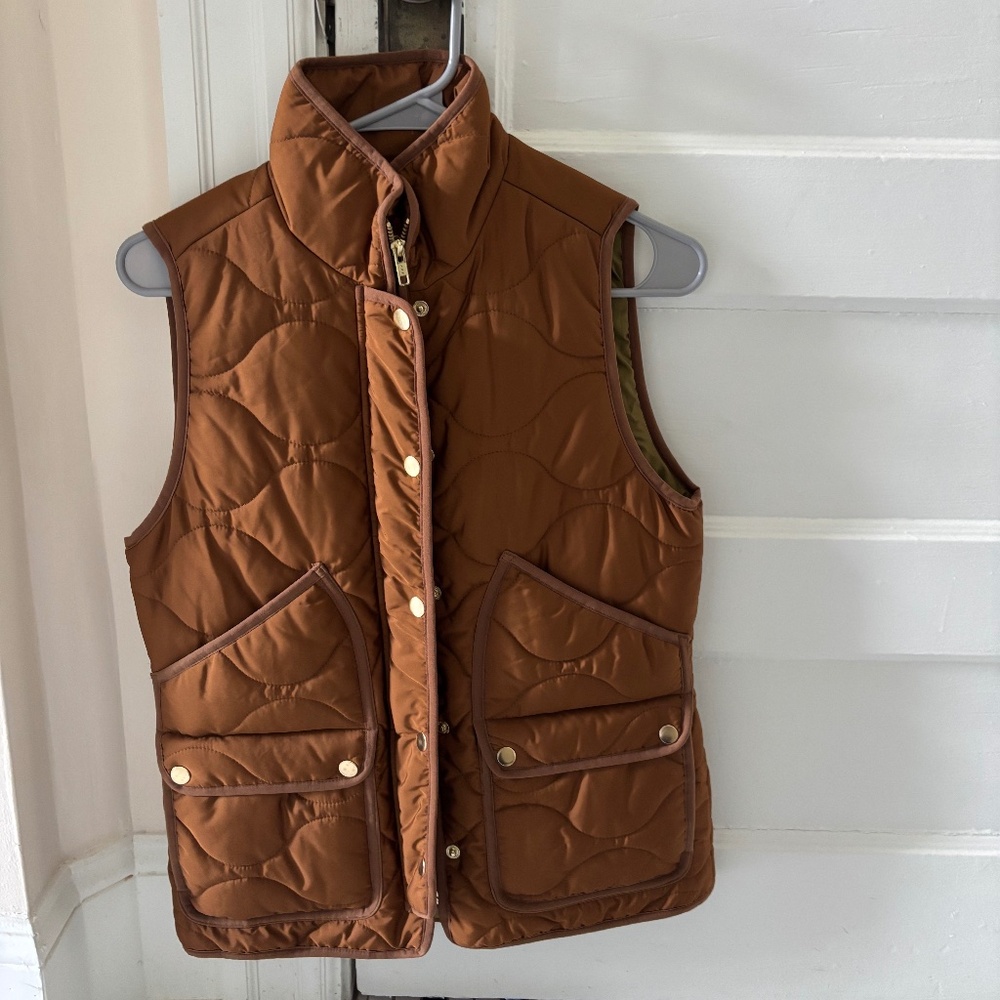 NWT J. Crew Signature Quilted Puffer Vest with Primaloft Insulation XS